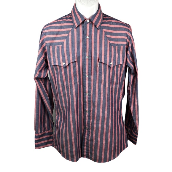 Levi's Other - Vintage Levi’s Western Shirt Pearl Snap Stripe M